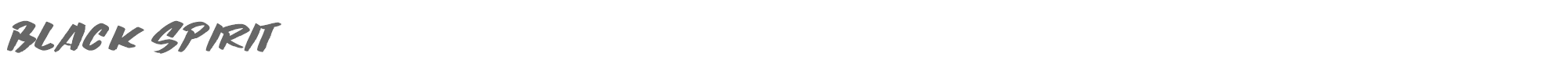 Sample characters Black Spirit Font
